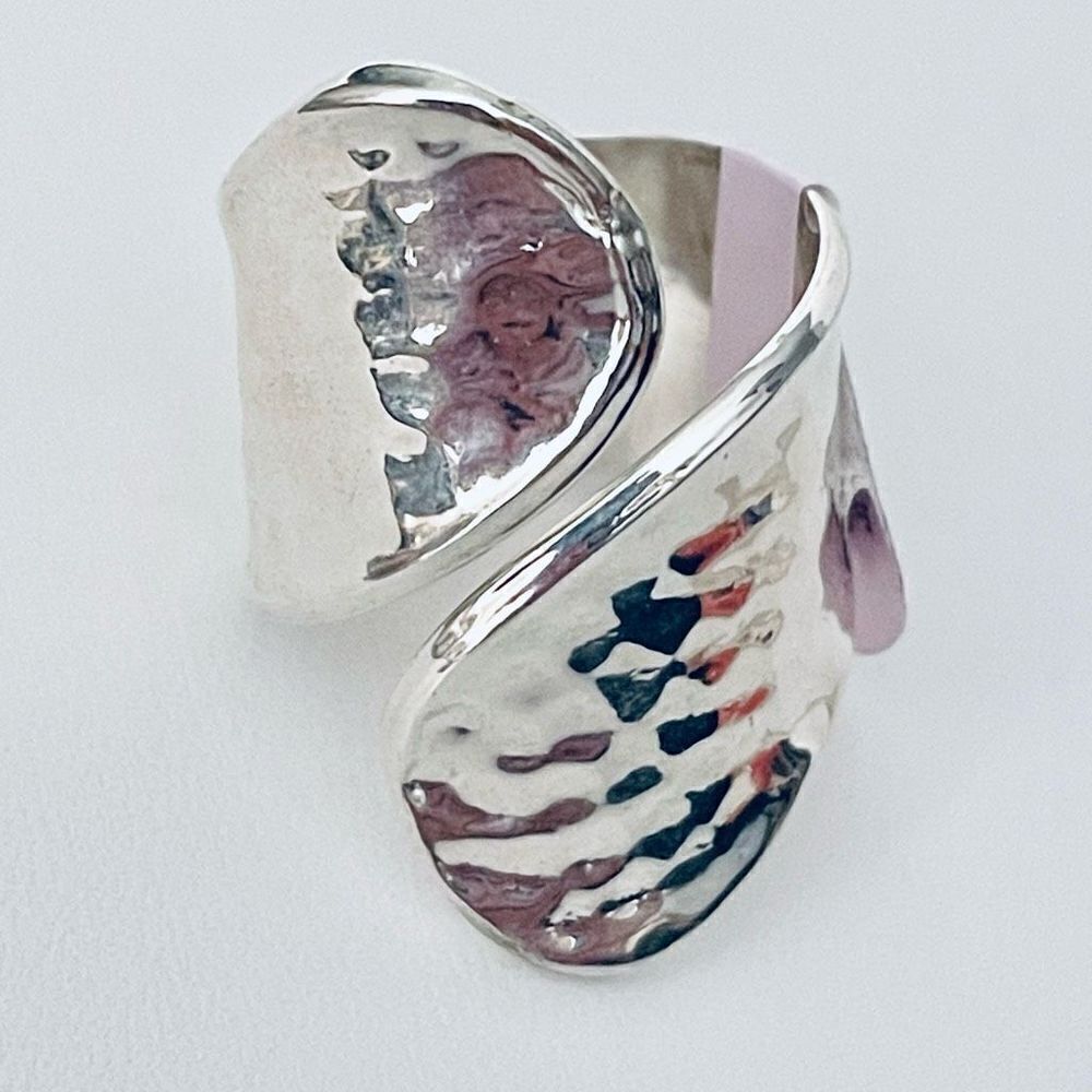 NWT Made in Mexico .925 Sz 8 Sterling Silver Wrapped around Polished Big Ring